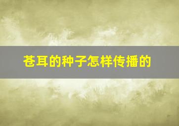 苍耳的种子怎样传播的