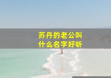 苏丹的老公叫什么名字好听