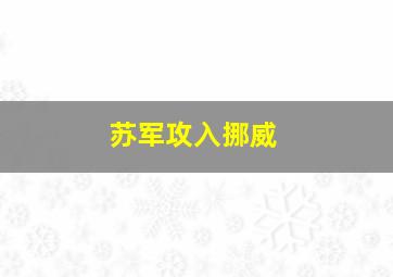 苏军攻入挪威