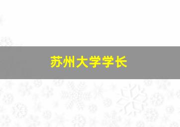 苏州大学学长