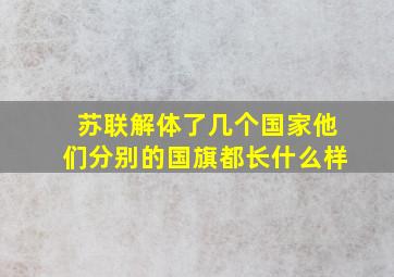 苏联解体了几个国家他们分别的国旗都长什么样