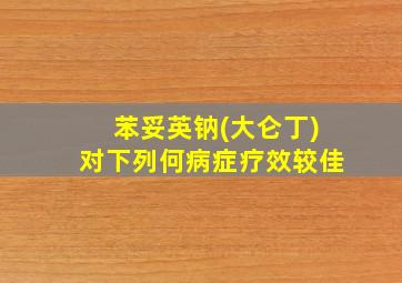 苯妥英钠(大仑丁)对下列何病症疗效较佳