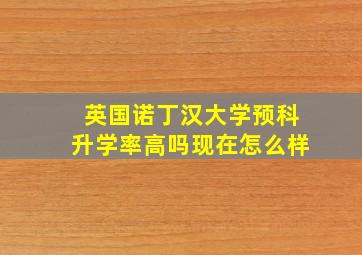 英国诺丁汉大学预科升学率高吗现在怎么样