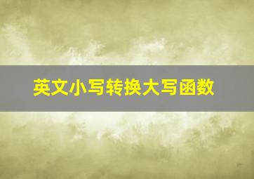 英文小写转换大写函数