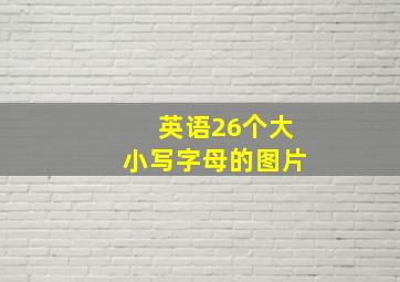 英语26个大小写字母的图片