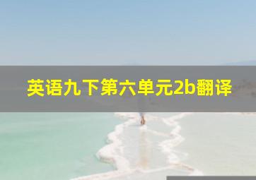 英语九下第六单元2b翻译