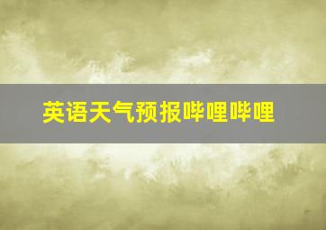 英语天气预报哔哩哔哩