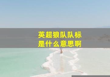 英超狼队队标是什么意思啊