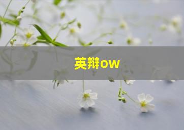 英辩ow