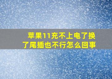 苹果11充不上电了换了尾插也不行怎么回事