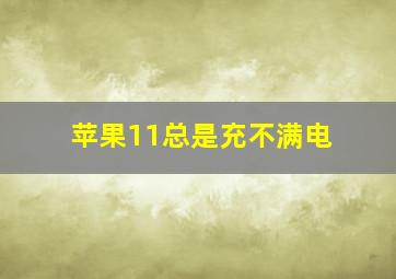 苹果11总是充不满电