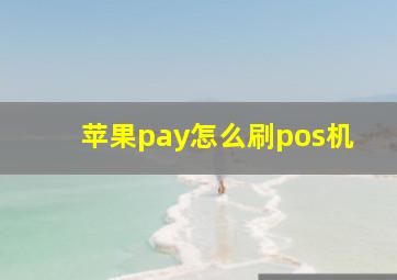 苹果pay怎么刷pos机