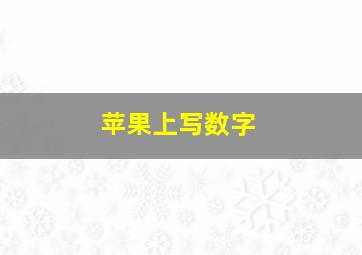 苹果上写数字