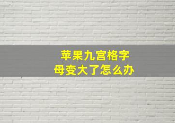 苹果九宫格字母变大了怎么办