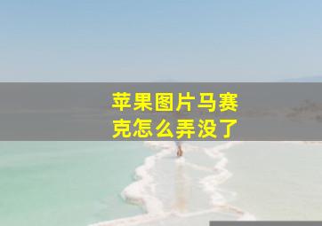 苹果图片马赛克怎么弄没了