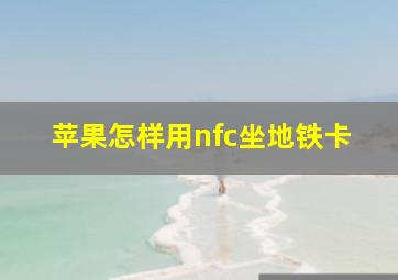 苹果怎样用nfc坐地铁卡