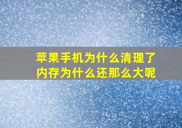 苹果手机为什么清理了内存为什么还那么大呢