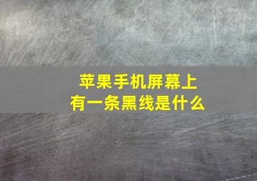 苹果手机屏幕上有一条黑线是什么