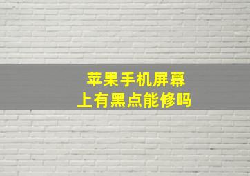 苹果手机屏幕上有黑点能修吗