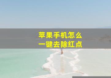 苹果手机怎么一键去除红点