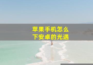 苹果手机怎么下安卓的光遇