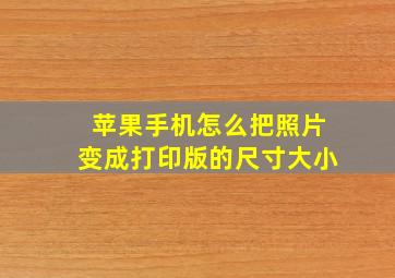 苹果手机怎么把照片变成打印版的尺寸大小