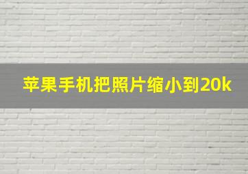 苹果手机把照片缩小到20k