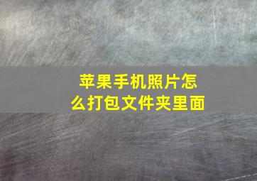 苹果手机照片怎么打包文件夹里面