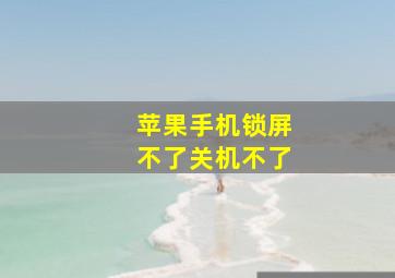 苹果手机锁屏不了关机不了