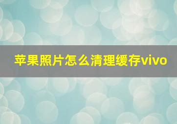 苹果照片怎么清理缓存vivo