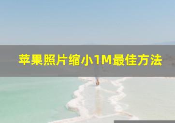 苹果照片缩小1M最佳方法