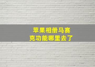 苹果相册马赛克功能哪里去了