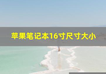 苹果笔记本16寸尺寸大小