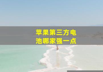 苹果第三方电池哪家强一点