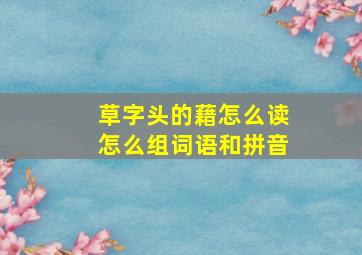 草字头的藉怎么读怎么组词语和拼音