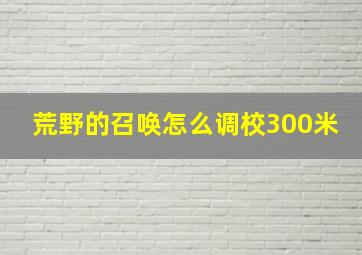 荒野的召唤怎么调校300米