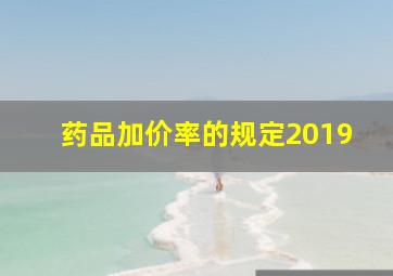 药品加价率的规定2019