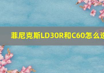 菲尼克斯LD30R和C60怎么选