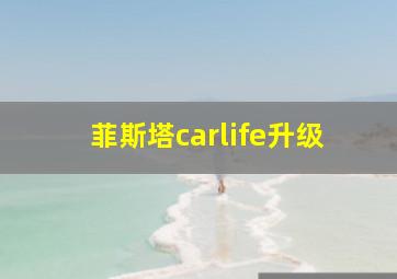 菲斯塔carlife升级