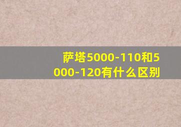 萨塔5000-110和5000-120有什么区别