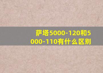 萨塔5000-120和5000-110有什么区别