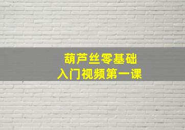 葫芦丝零基础入门视频第一课