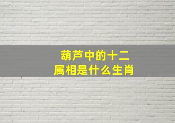 葫芦中的十二属相是什么生肖