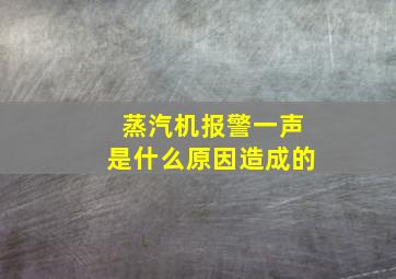 蒸汽机报警一声是什么原因造成的