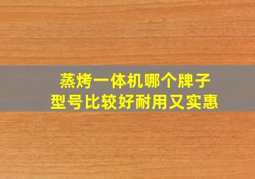 蒸烤一体机哪个牌子型号比较好耐用又实惠