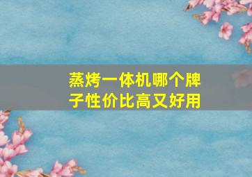 蒸烤一体机哪个牌子性价比高又好用