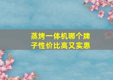 蒸烤一体机哪个牌子性价比高又实惠