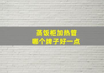 蒸饭柜加热管哪个牌子好一点