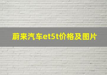 蔚来汽车et5t价格及图片