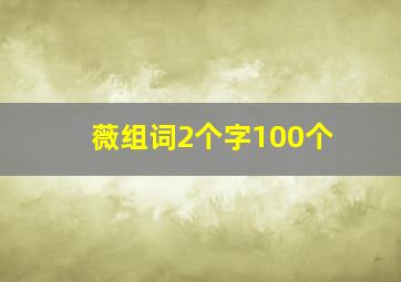 薇组词2个字100个